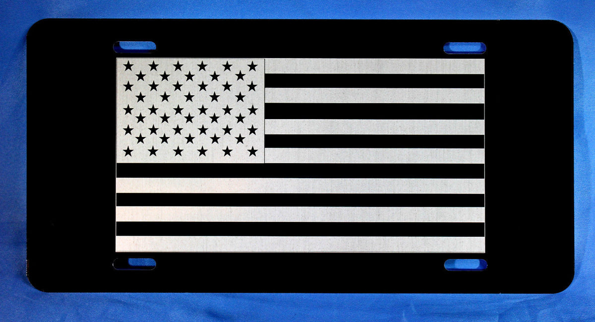 US FLAG, Aluminum License Plate, 6 inch x 12 inch, Custom gift