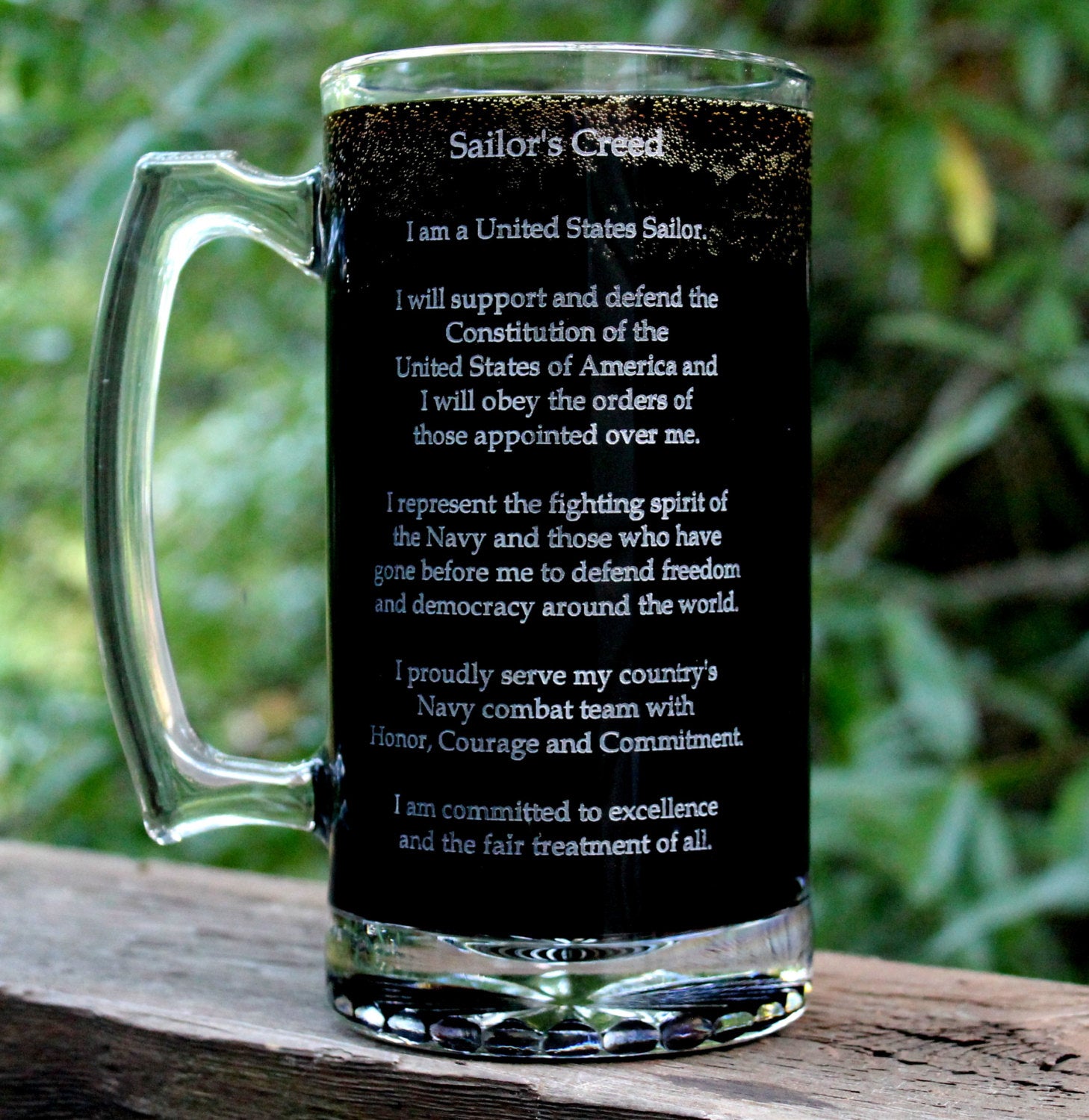 The Sailor's Creed Beer Mug,U.S. Navy