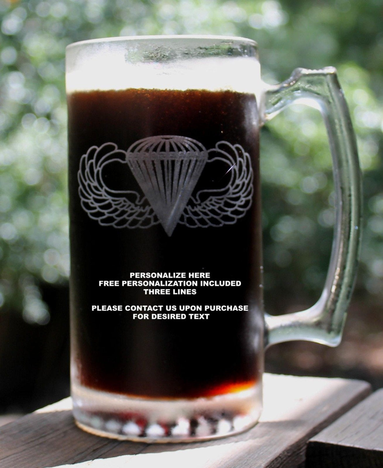 Basic Parachutist Badge Airborne Beer Mug