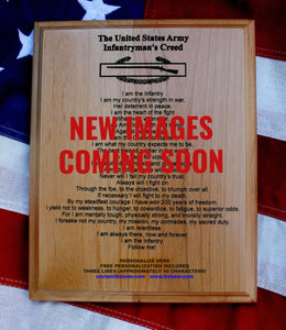 US Army Infantryman's Creed Plaque, Expert Infantryman Badge EIB