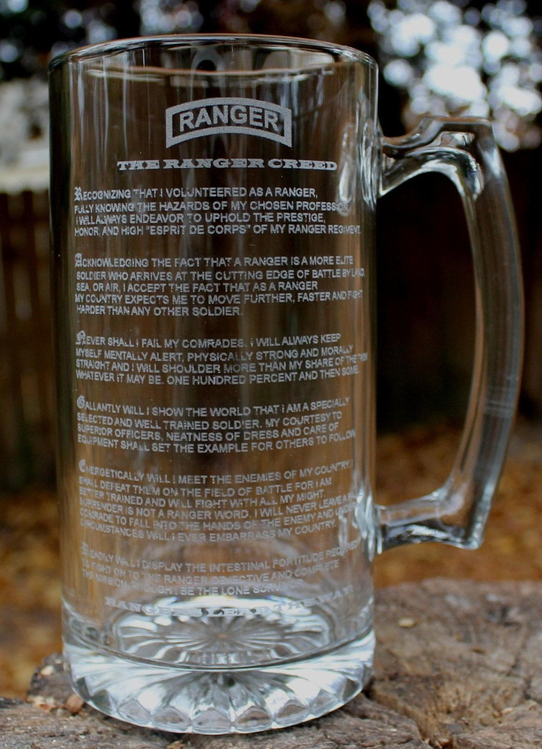 US Army Ranger Creed Beer Mug